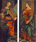 Gaudenzio Ferrari St Cecile with the Donator and St Marguerite painting